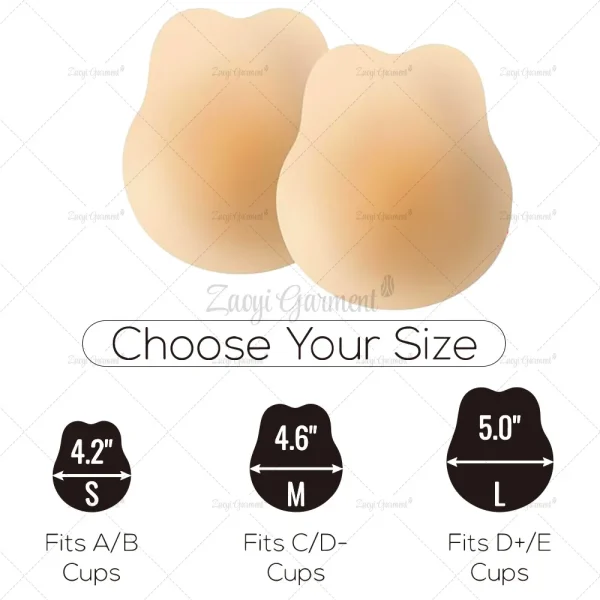 nipple cover size chart